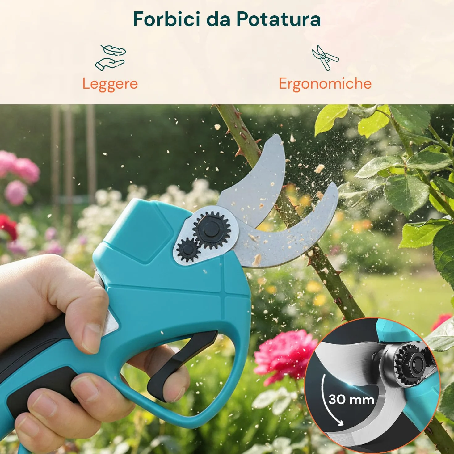 Avilia Kit Potatura 3 in 1 Forbici Potatura a Batteria Motosega 88V Asta Telescopica Giardinaggio
