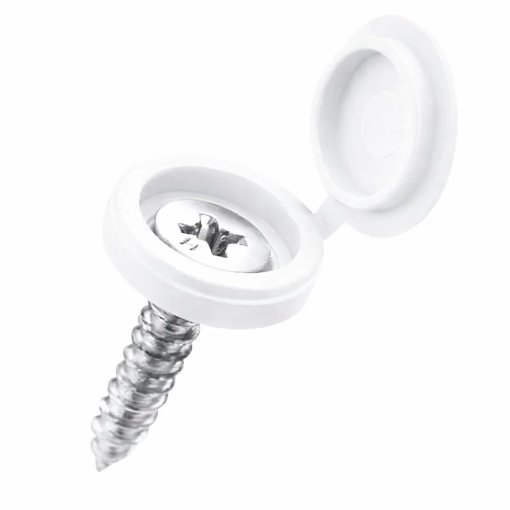 Coprivite incernierato in plastica bianco 100 pezzi