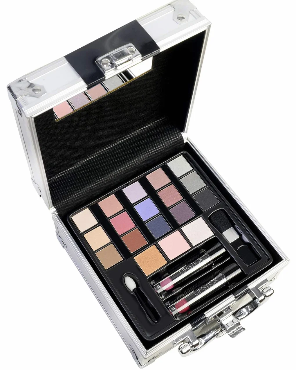 Markwins The Color Workshop - Valigetta Trucchi Travel in Colour Makeup Case - Valigetta Piccola con Specchio e Kit Trucchi Professionali Completo - Set Trucchi per un Makeup Giorno e Sera