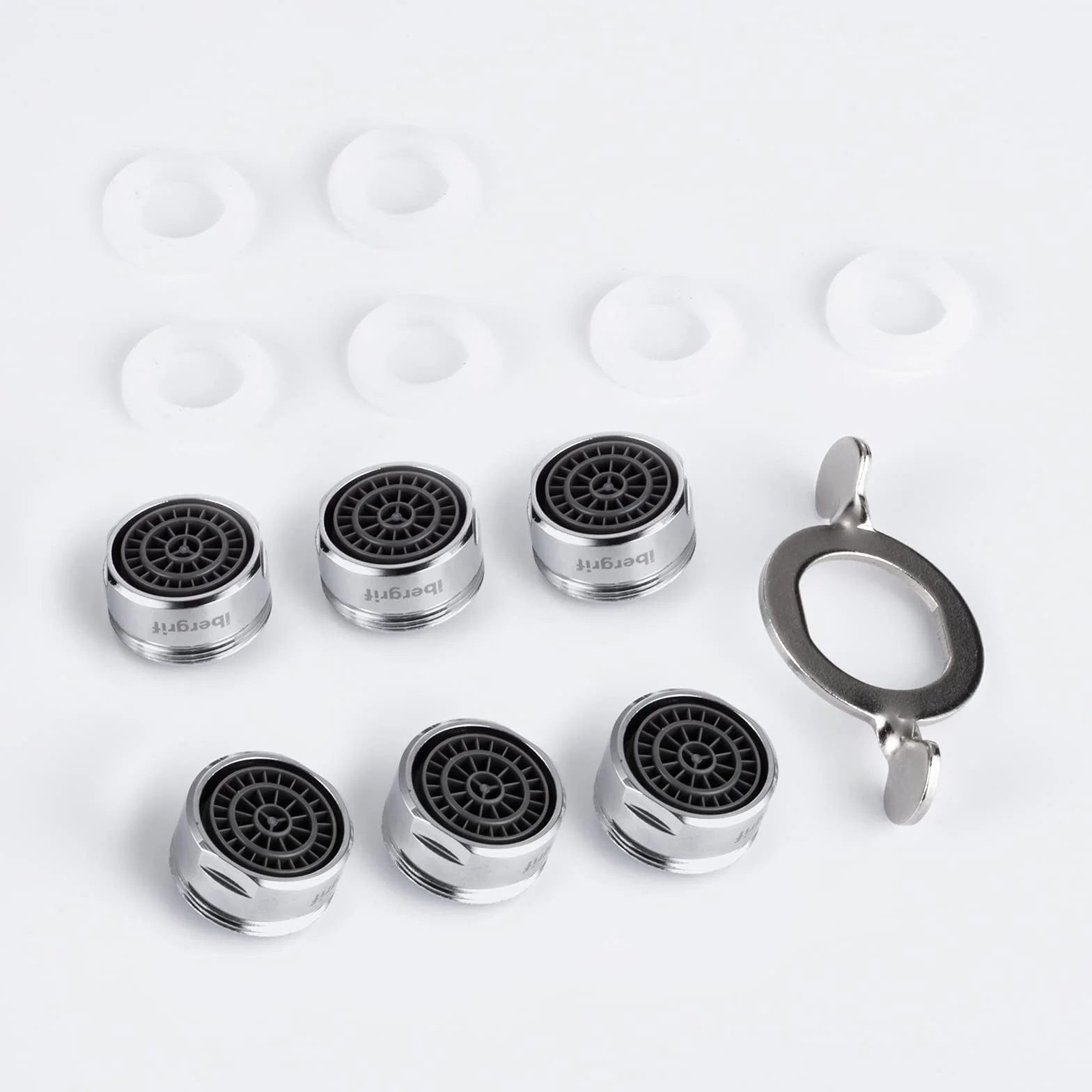 Ibergrif M91005 6 Pezzi Aeratore Rubinetto con Filtro M24 per Cucina e Bagno