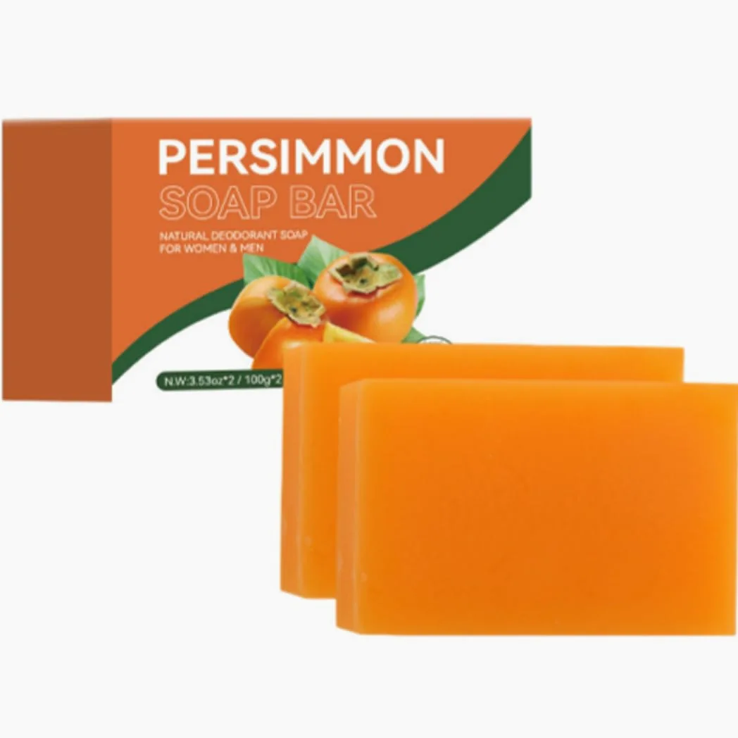 Silvea Sapone Deodorante ai Cachi 2 Pezzi da 100g | Silvea Sapone Deodorante ai Cachi 2 Pezzi da 100g, adatto per Viso e Corpo, Senza Parabeni