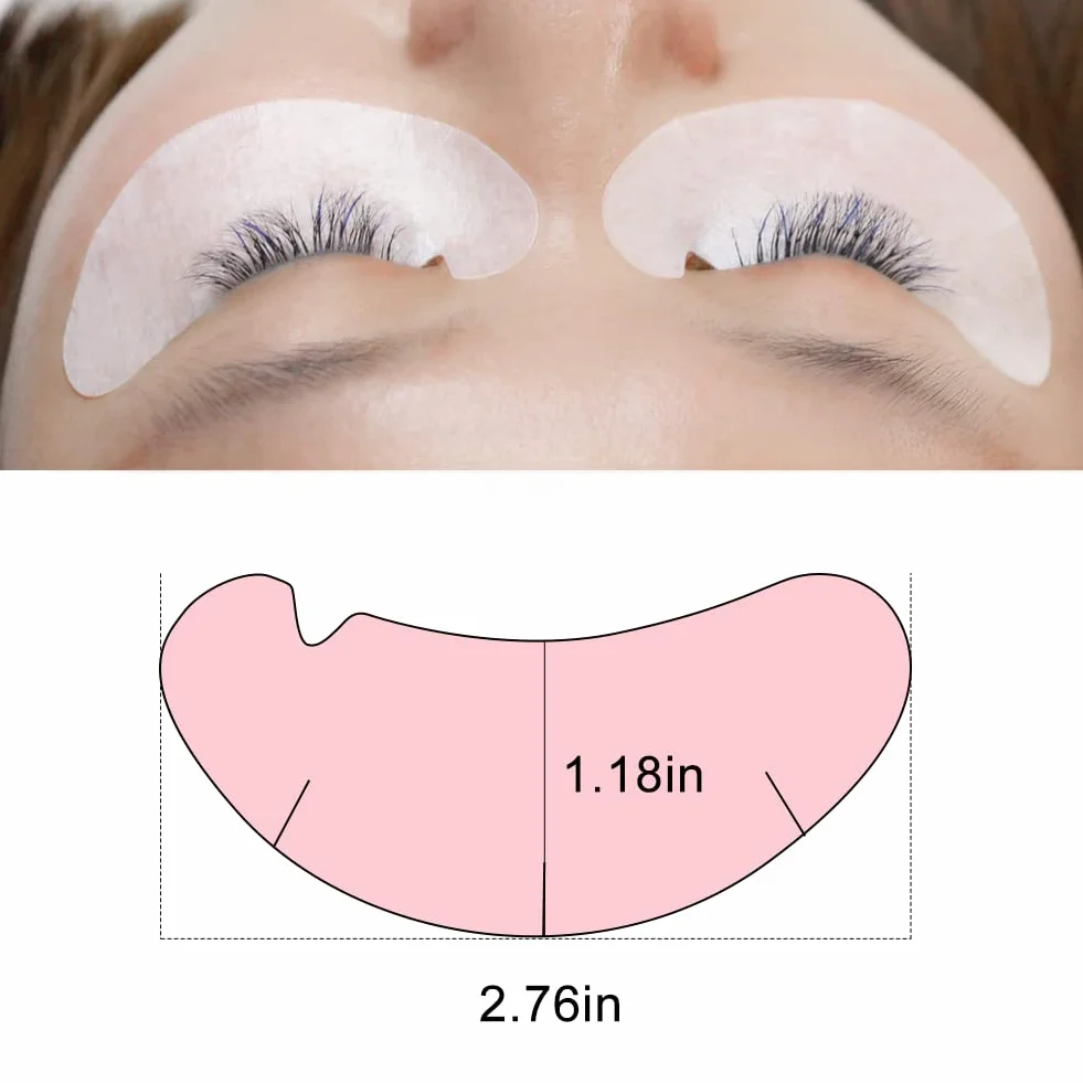 Lunamoon Cerotti per Estensioni Ciglia Eyelash Pads Occhio Patch Extension Ciglia Pads Occhi da Ciglia Finte Eye Gel Patches for Eyelash Extension 50 Paio (Purple)