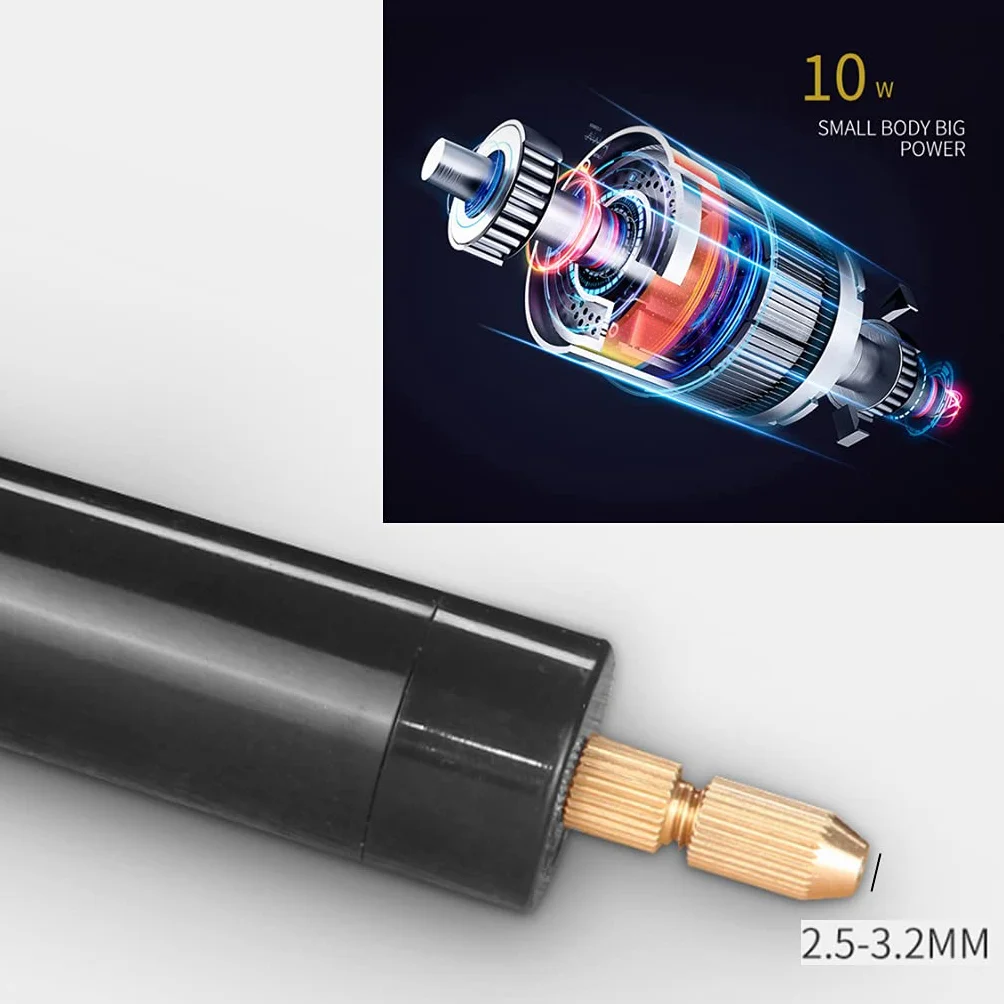 Mini Elettrico Trapano Manuale 5V USB per Gioielli Artigianato Legno Kit Utensili