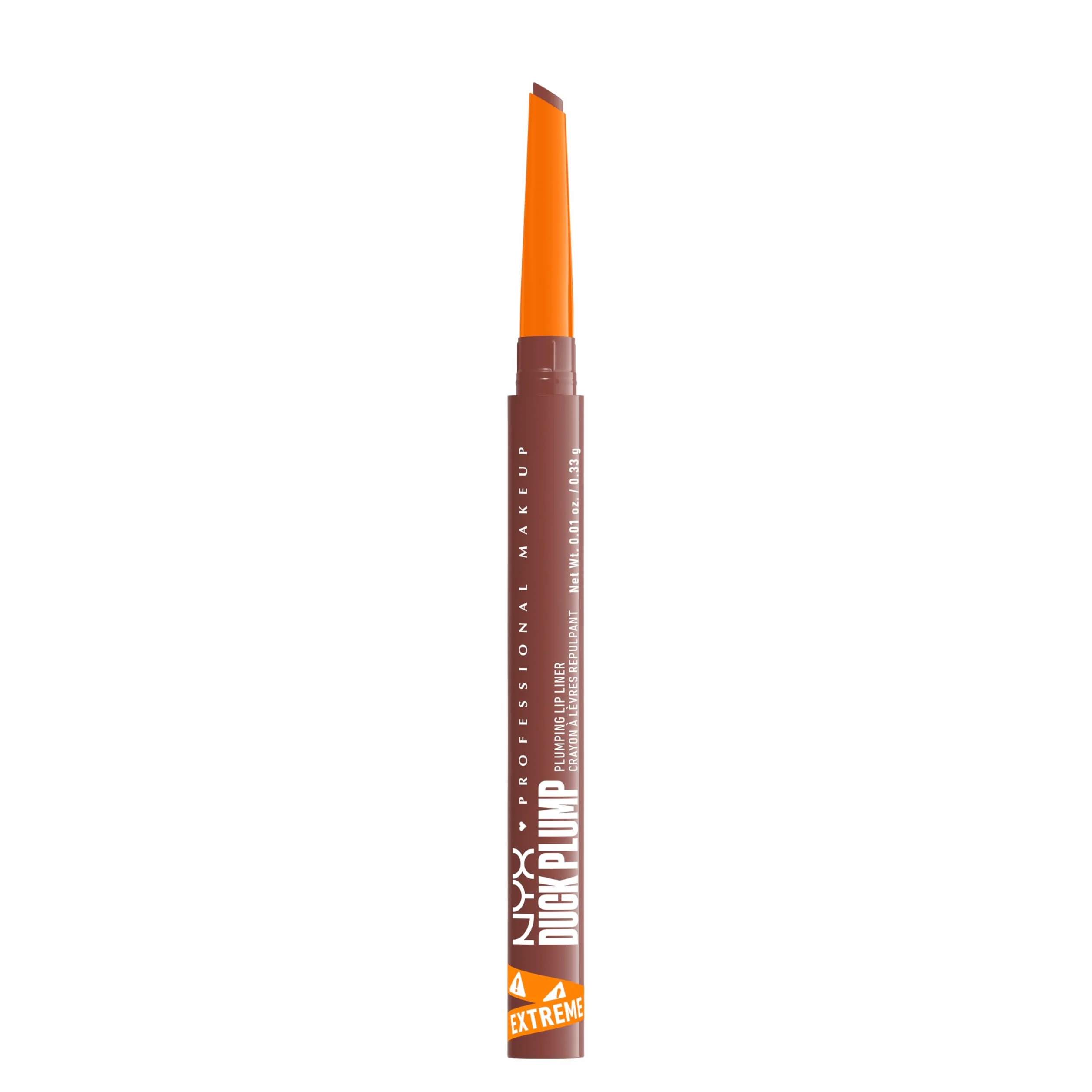 NYX Professional Makeup, Matita Effetto Rimpolpante, Labbra Piene e Volumizzate, Arricchita con Zenzero Piccante e Peperoncino, Duck Plump, Tonalità: Nude Flip, 0,33 gr