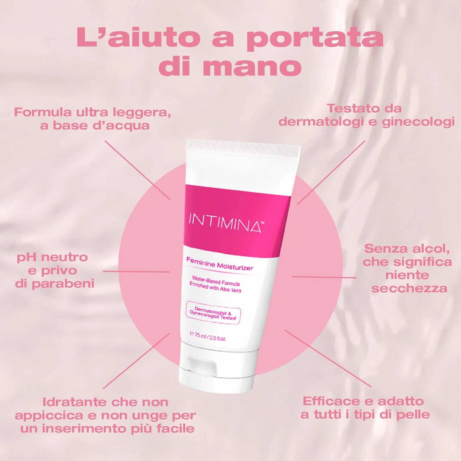 INTIMINA Feminine Moisturizer - Idratante vaginale - Gel lubrificante personale per donne