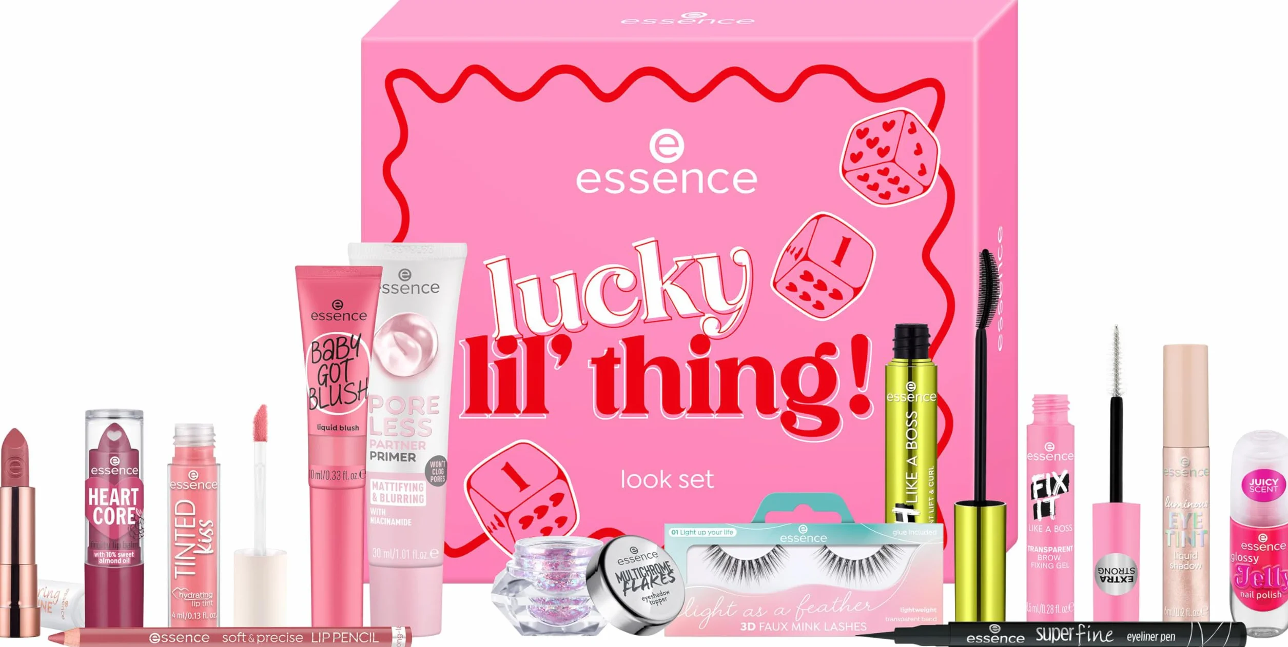essence lucky lil' thing! look set, lucida, colore intenso, brillantinata, metallica (1pcs)