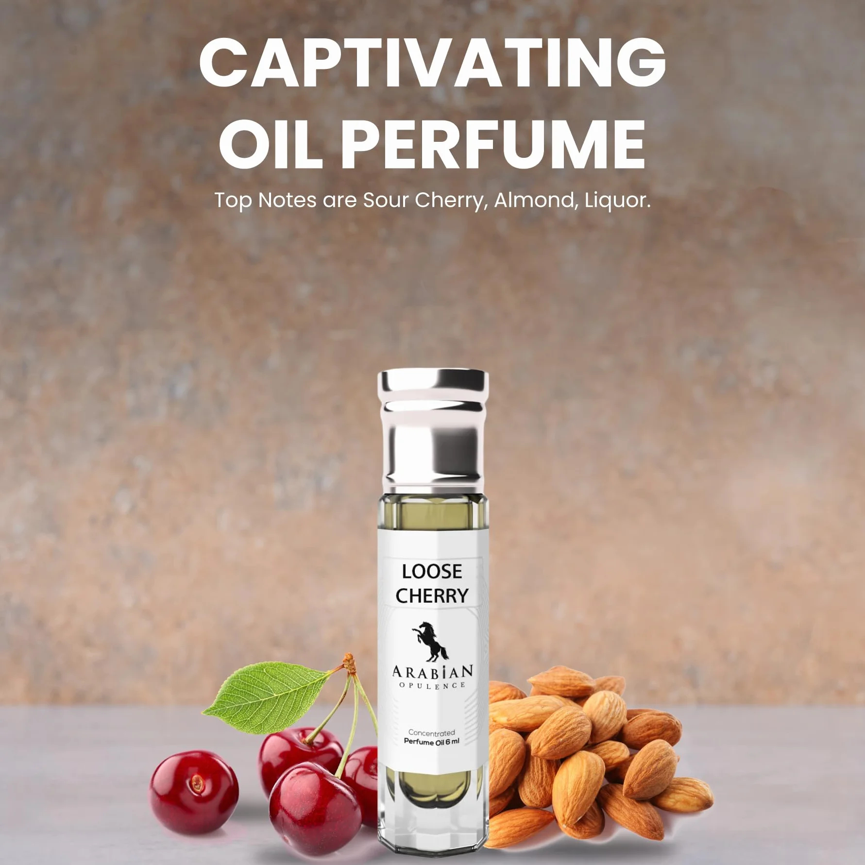 FR313 LOOSE CHERRY olio profumato unisex bottiglia roll-on 6ml Arabian Opulence Frutto/dolce/mandorla/nocciola/balsamico (6ML)
