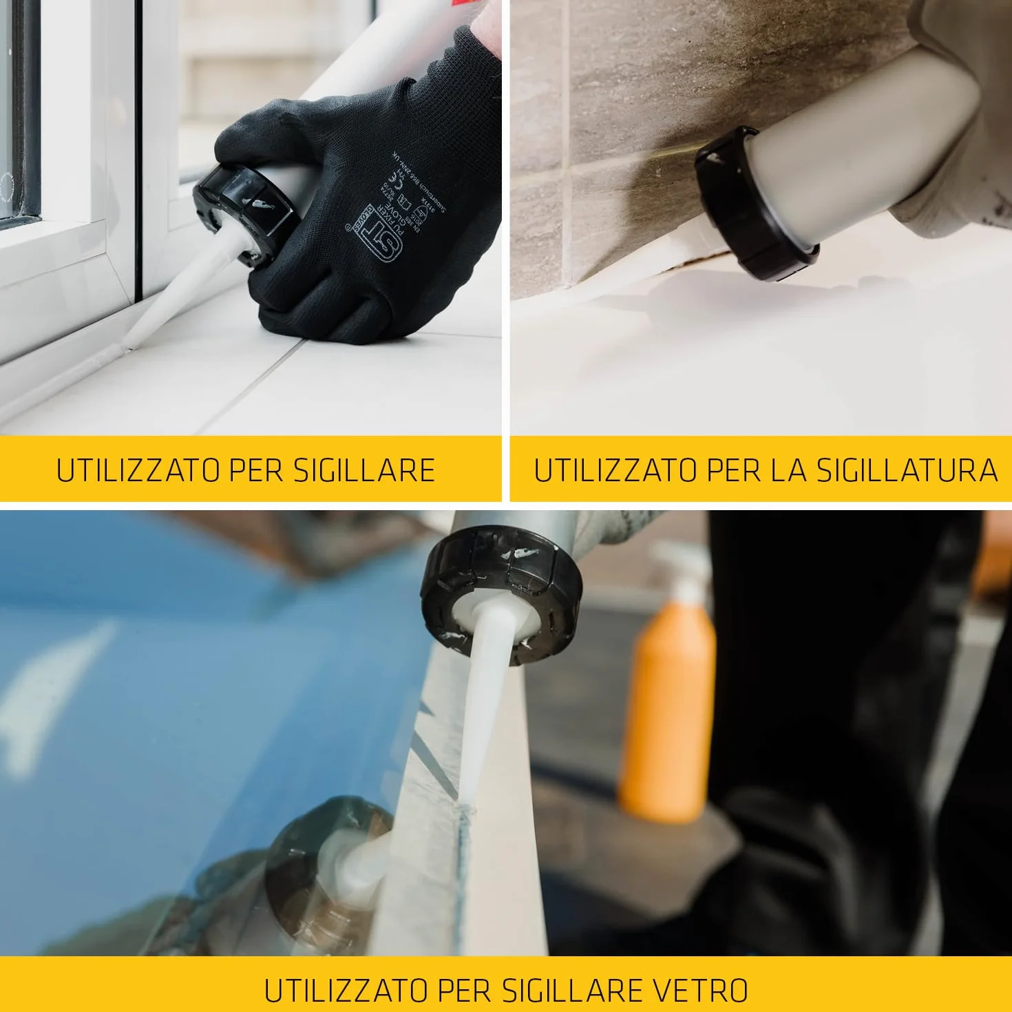 SIKA SikaSeal-174 Construction Silicone neutro Nero 300ml Antimuffa UV