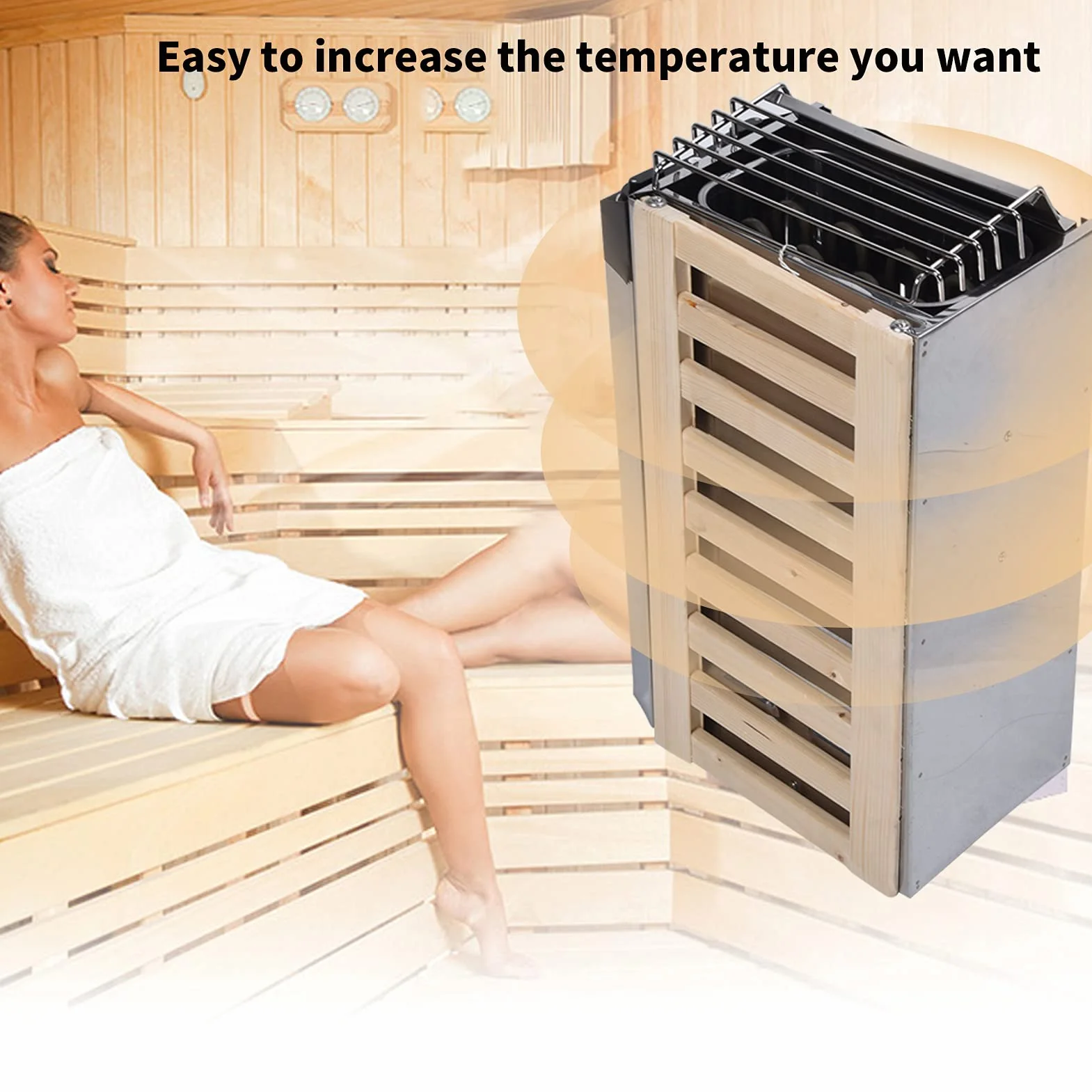 Stufa per Sauna 3.6KW Acciaio Inossidabile Riscaldatore 230V