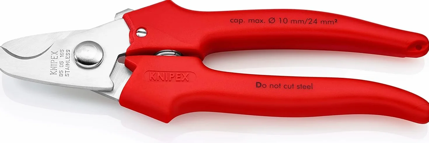 KNIPEX Cesoia per cavi manici rivestiti in resina termoplastica 165 mm 95 05 165 SB