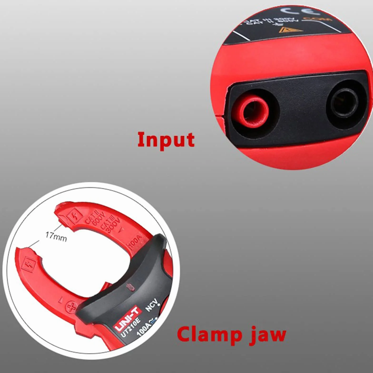 UNI-T UT210E Mini Digitale Pinza amperometrica 100A CA CC Vero RMS Multimetro con Alligatore Clip