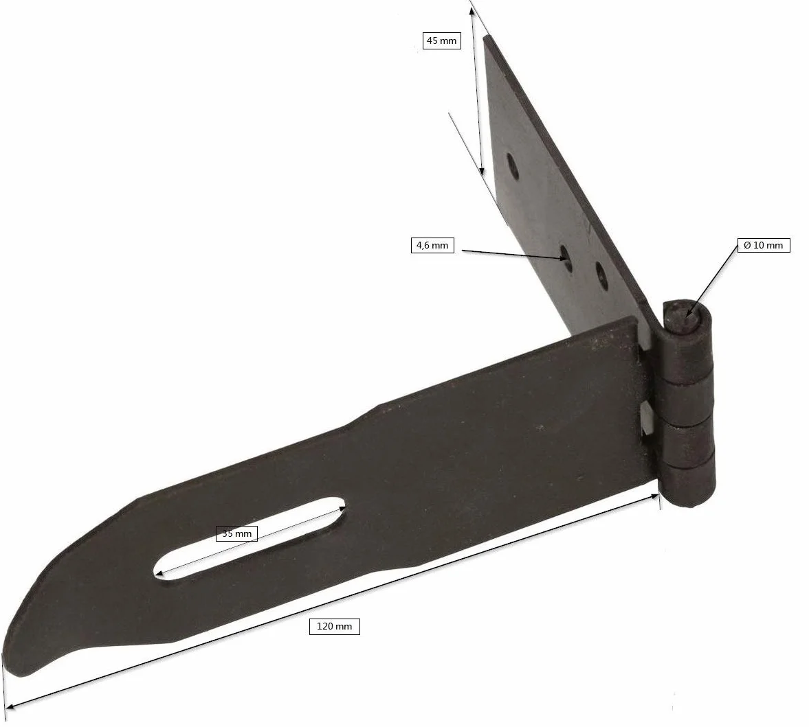 KOTARBAU XA-04AI-DK50 Chiavistello Porta Nero 120 mm