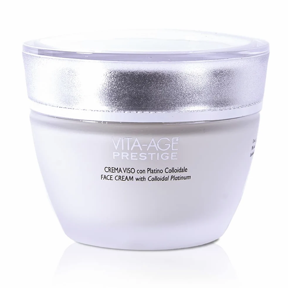 Bottega di LungaVita CREMA VISO VITA-AGE PRESTIGE - Crema viso antiage - viso e collo giorno/notte ricca di attivi ad azione rassodante - Vaso da 50ml