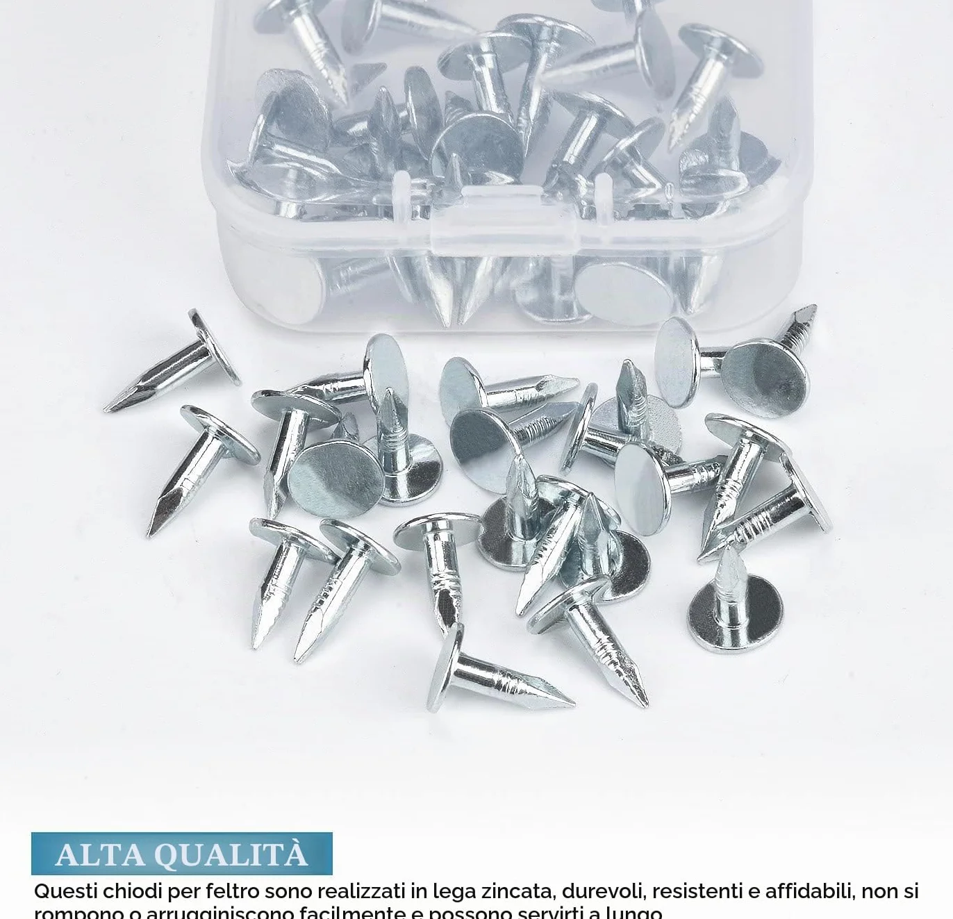 Chiodi in feltro per tetto 12 mm 100 pezzi per coperture ardesia