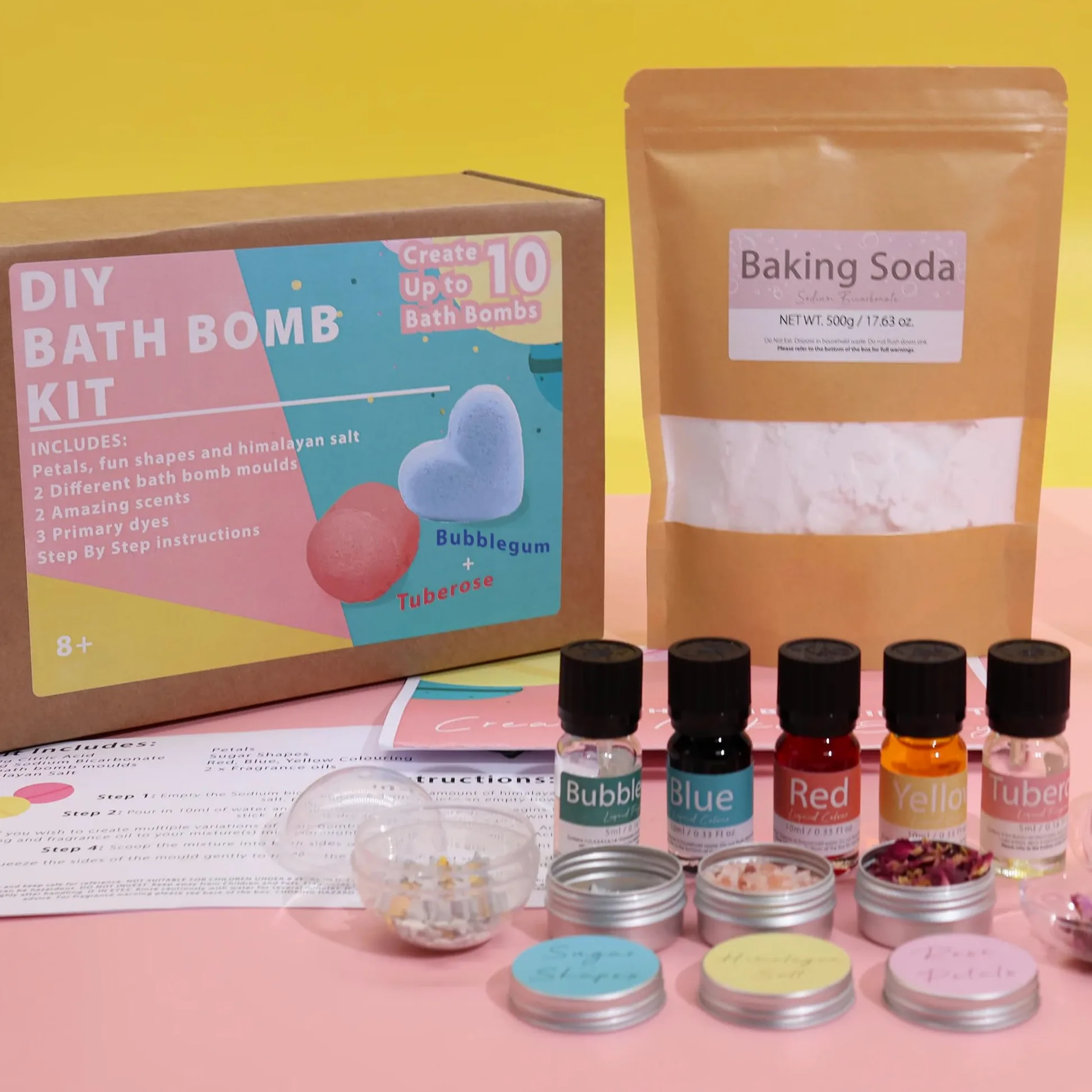 Kit di bombe da bagno fai da te Ancient Wisdom, per godersi il bagno | Prodotto in Gran Bretagna