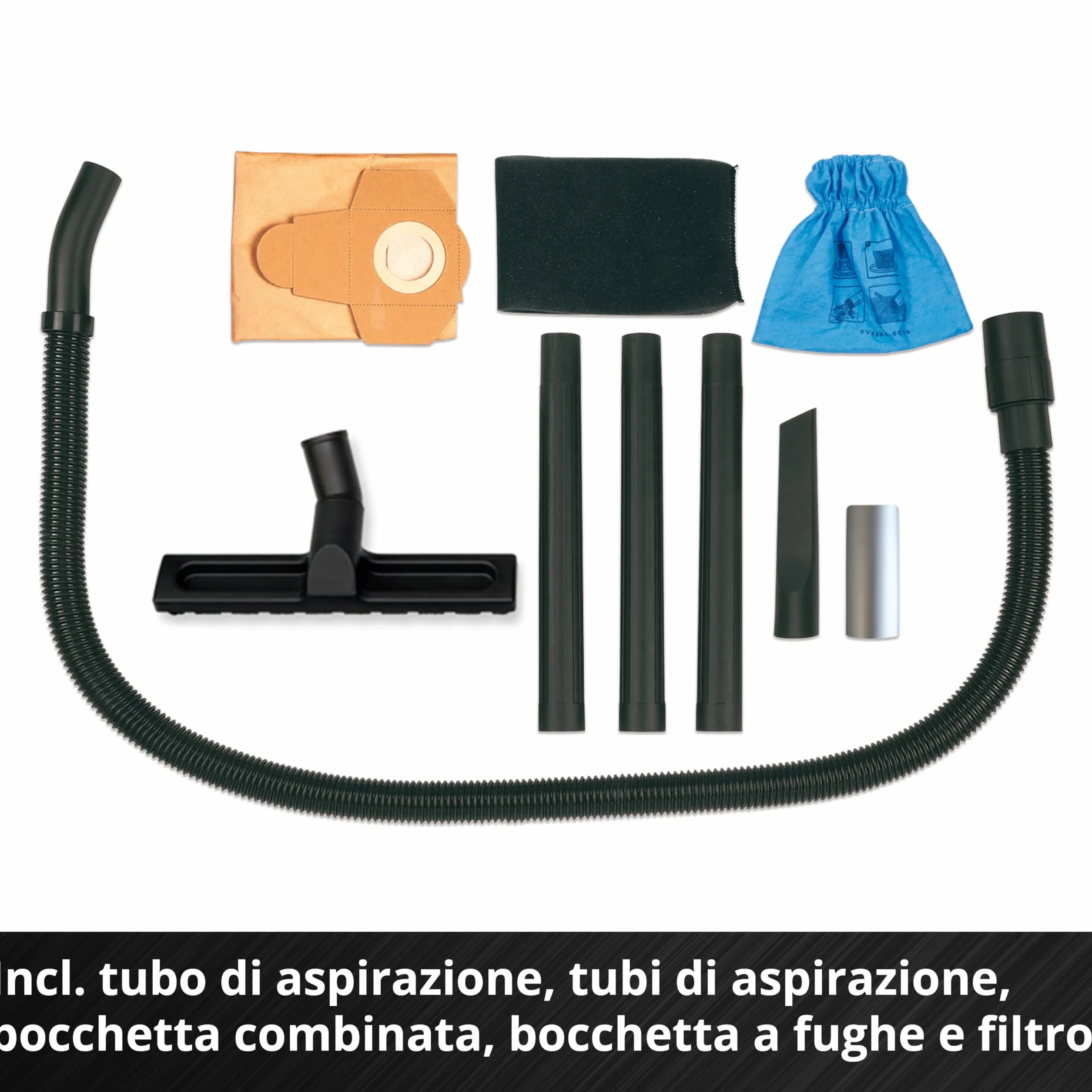 Einhell Aspiratore a secco e umido TC-VC 2045 S 900 W 180 mbar 20 l acciaio inox