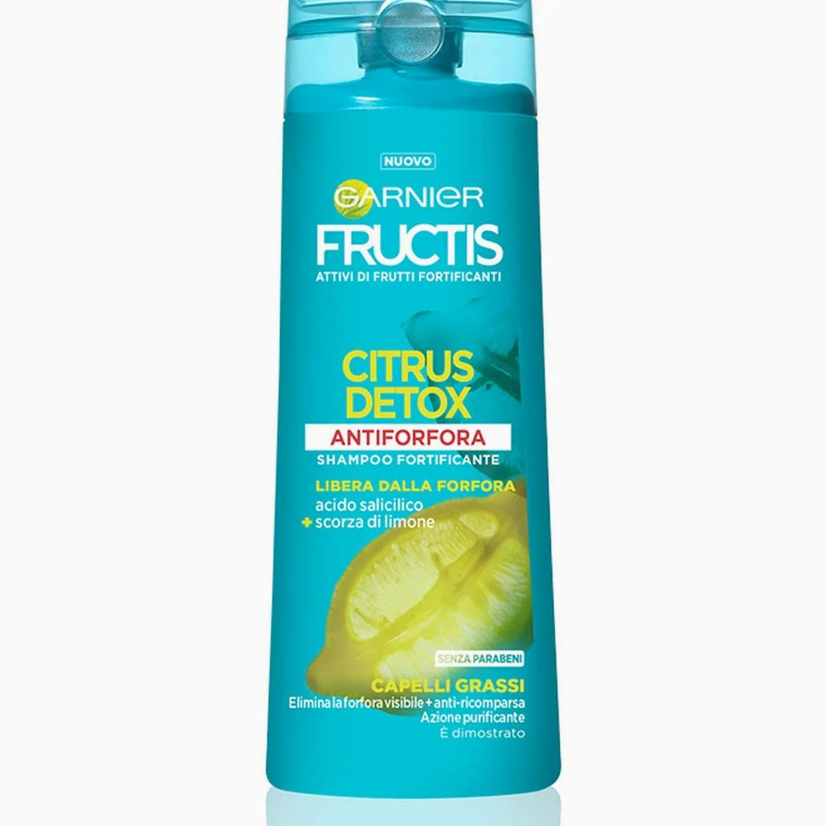 Garnier Multi Pack Shampoo Fructis Antiforfora Citrus Detox, Antiforfora e Antibatterico, 250 ml, Confezione da 12