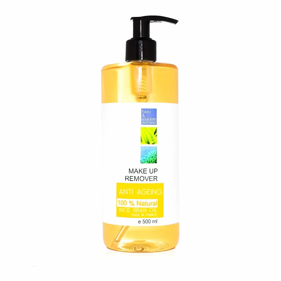 Olio di Ceramidi di Riso con Oryzanolo 2in1, Struccante Waterproof 100% Naturale | Cura Ecologica per Pelle & Capelli | Favorisce la Crescita | Riduce le Occhiaie, Massaggio 500ml