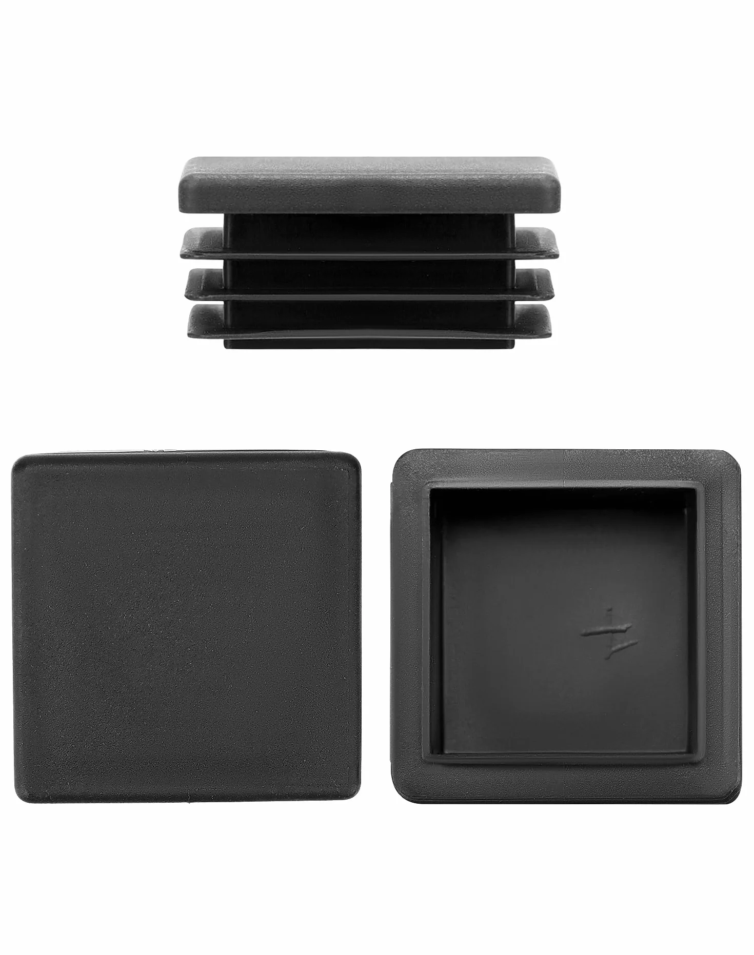 Tappo quadrato QWORK 40x40 mm plastica nero 20 pezzi