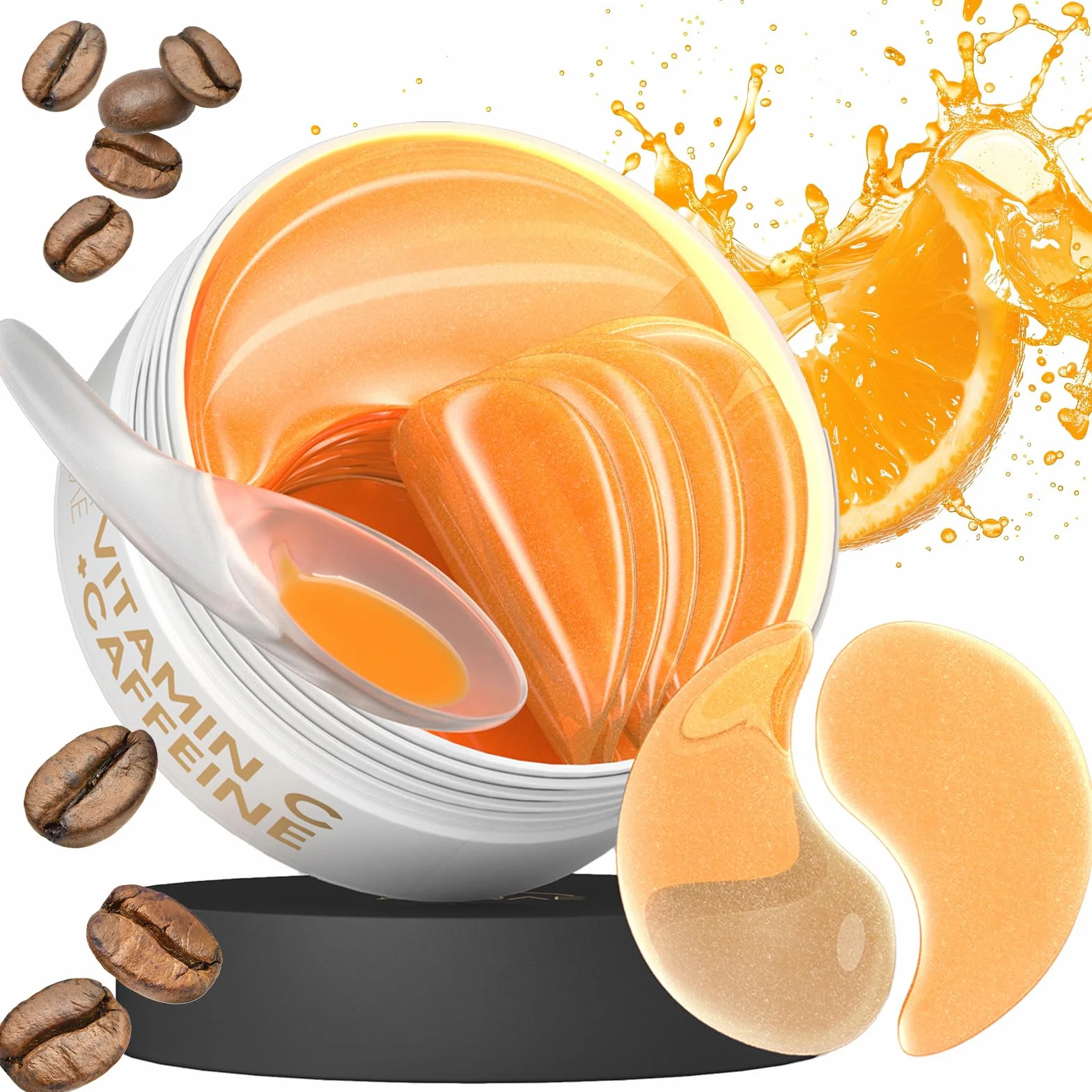 AURAE Patch Occhi, Maschera Occhi con Vitamin C e Caffeina, Patch Occhiaie e Borse, Maschera Occhiaie, Eye Mask per Schiarente e l'idratazione (30 paia)