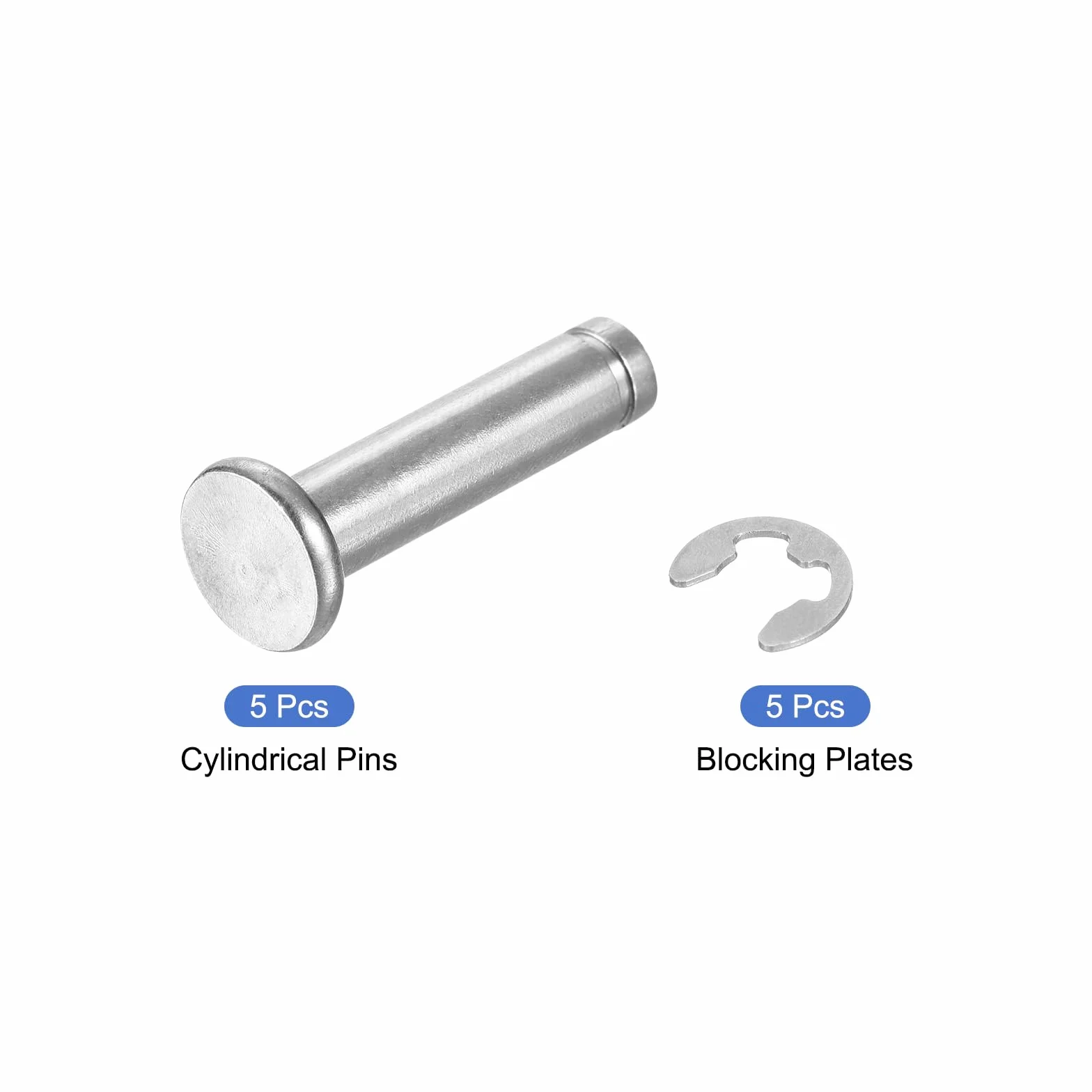 QUARKZMAN 5 sztuk M6x25mm Perno Posizionamento Cilindrico Elastico Acciaio Inossidabile 304