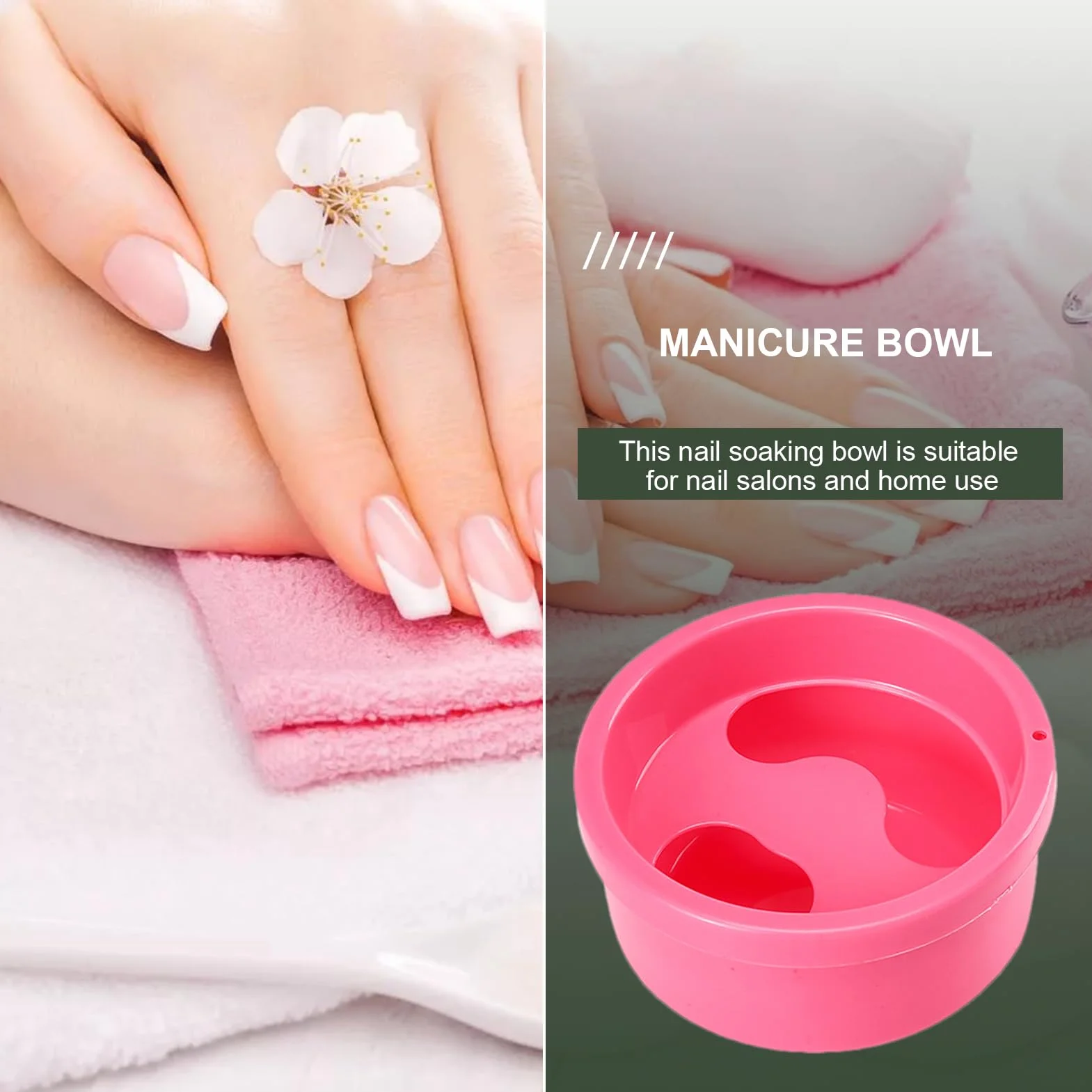 Ciotola Per Immersione Delle Unghie - Ciotola Per Ammollo | Contenitore | Strumento Per Manicure | Vaschetta Spa Mani | Accessorio Bellezza, Pulizia, Cura, Estetica Unghie