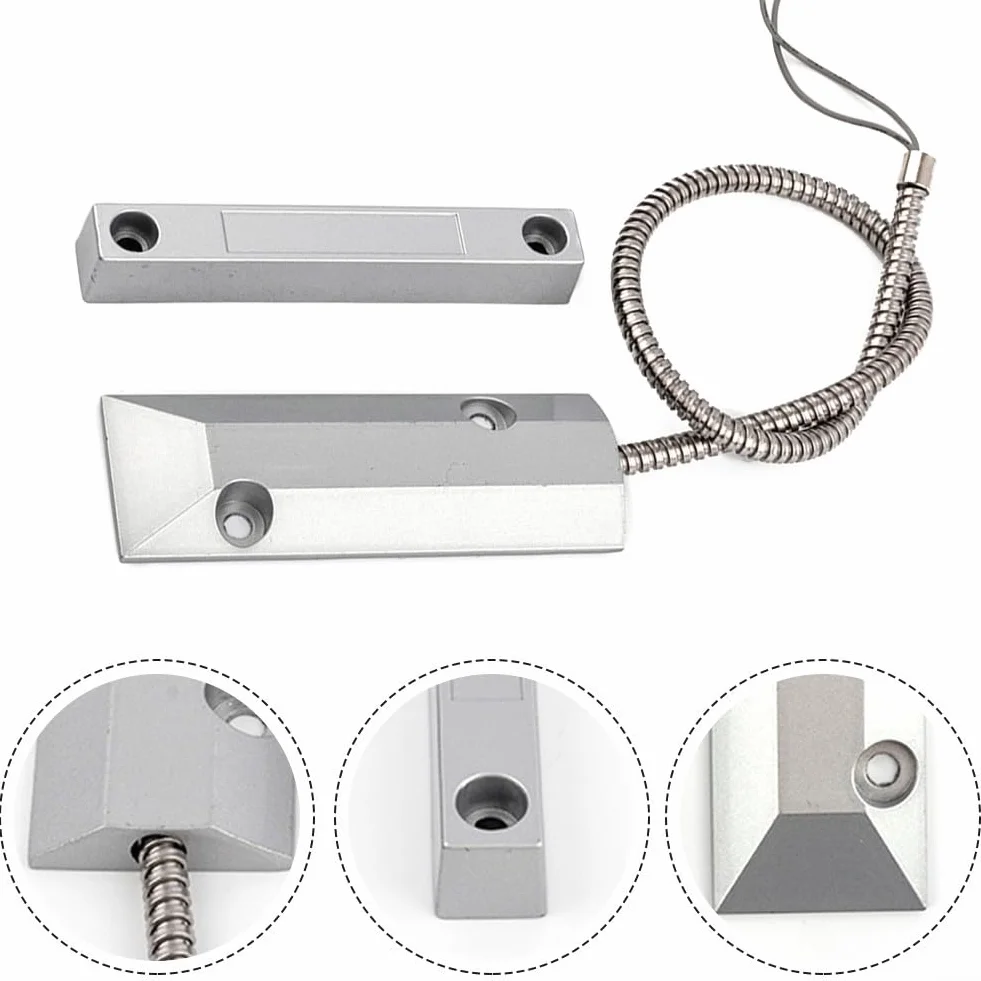 Sensore magnetico per porta garage cablata lega di zinco 106x38x10 mm NC+NO