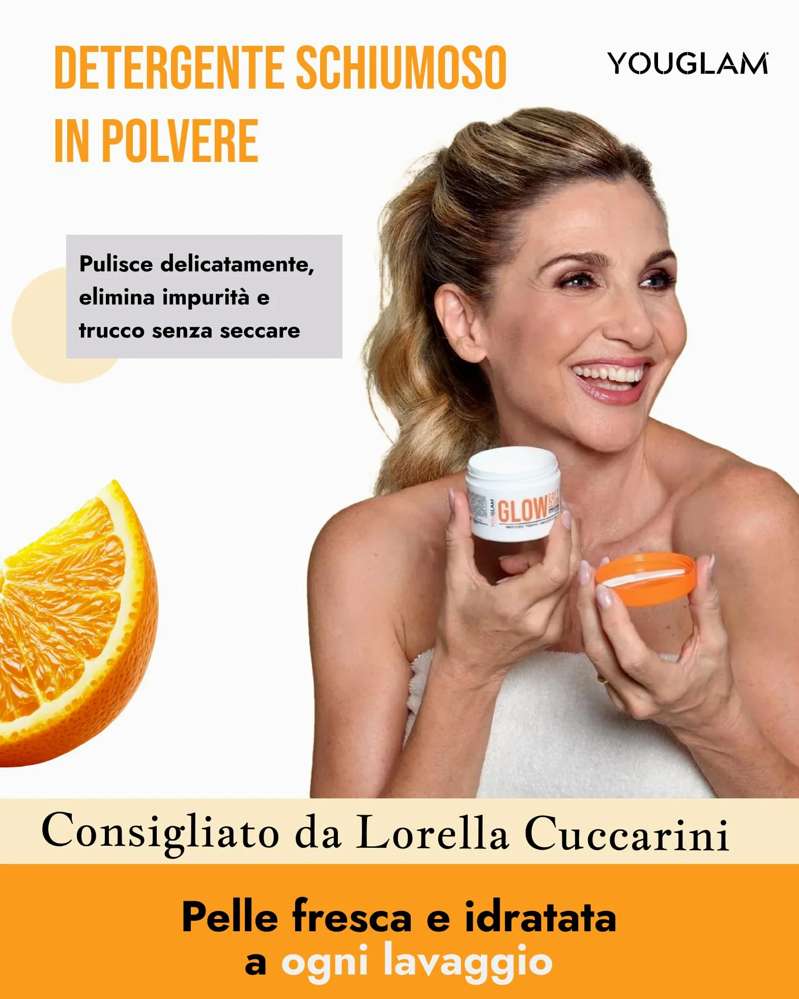 YOUGLAM Remove Me Burro Struccante Viso e Occhi 200 ml & GLOW SOFT CLEAN Detergente In Polvere 35 gr- Balsamo Detergente Nutriente con Oli Naturali, Scioglie Trucco, Impurità, Pelle Morbida Luminosa