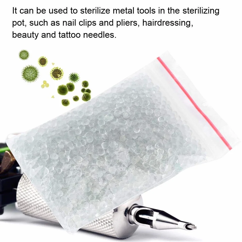 Brrnoo Sfere di vetro per scatola di sterilizzazione per unghie - Kit di strumenti per nail art per nail art, perle di sabbia di quarzo, scatola di sterilizzazione ad alta temperatura e accessori