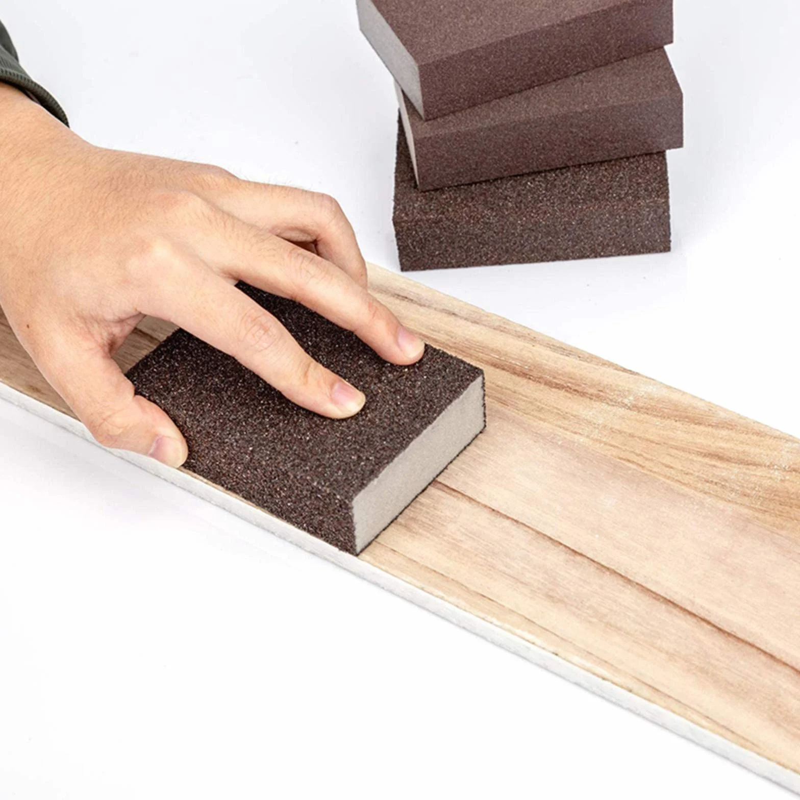 Spugne Abrasive 5 Grane 60/80/100/120/240 per Lucidare Legno Plastica Metallo Kit Lavabili 5 Pezzi