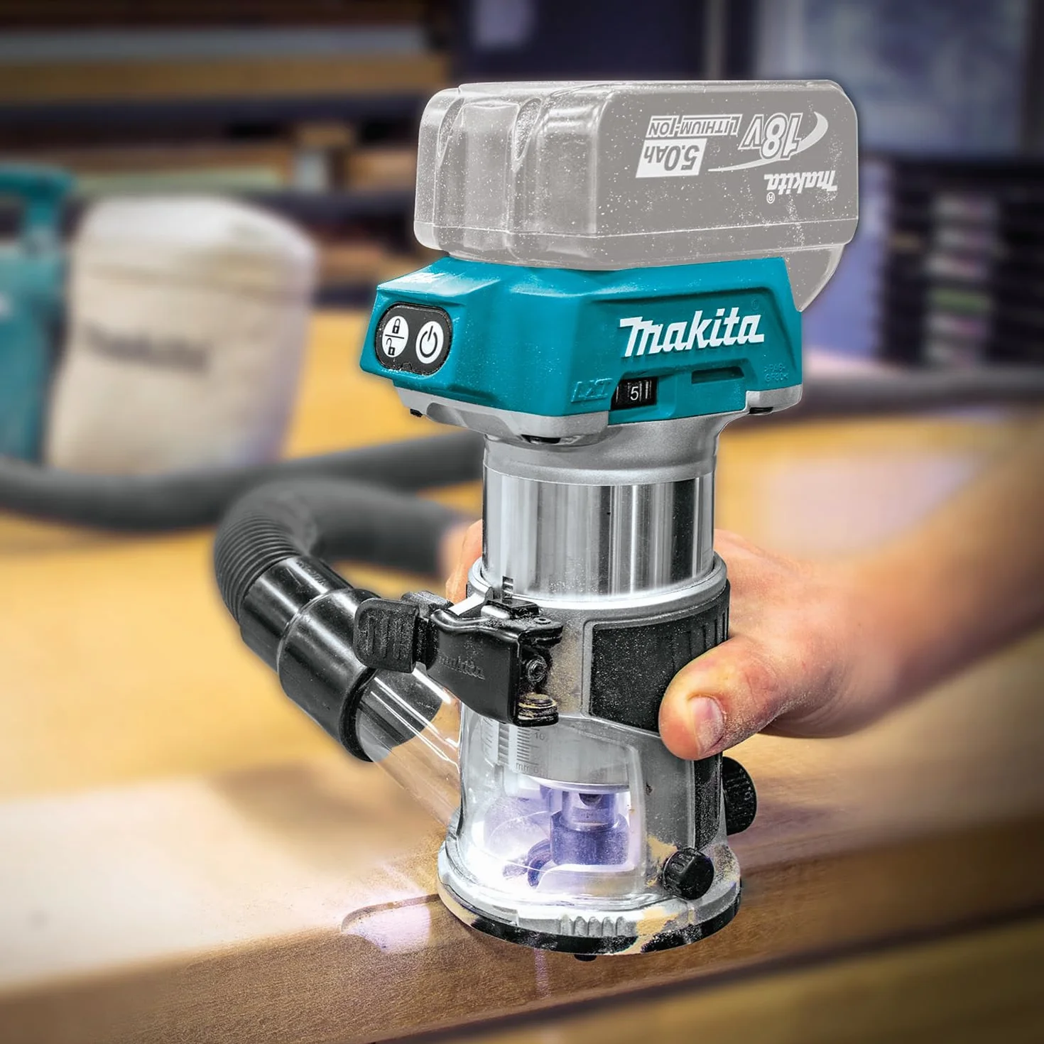 Makita DRT50ZJX2 Fresatrice Rifilatore 18V 3 basi