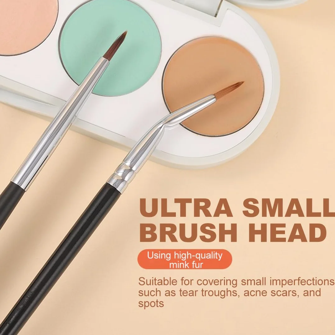 Set di 6 Pennelli per Eyeliner Professionali Pennello Angolato per Sopracciglia Pennello a Punta Sottile per Eyeliner Ombretto Correttore Perfetto per Principianti