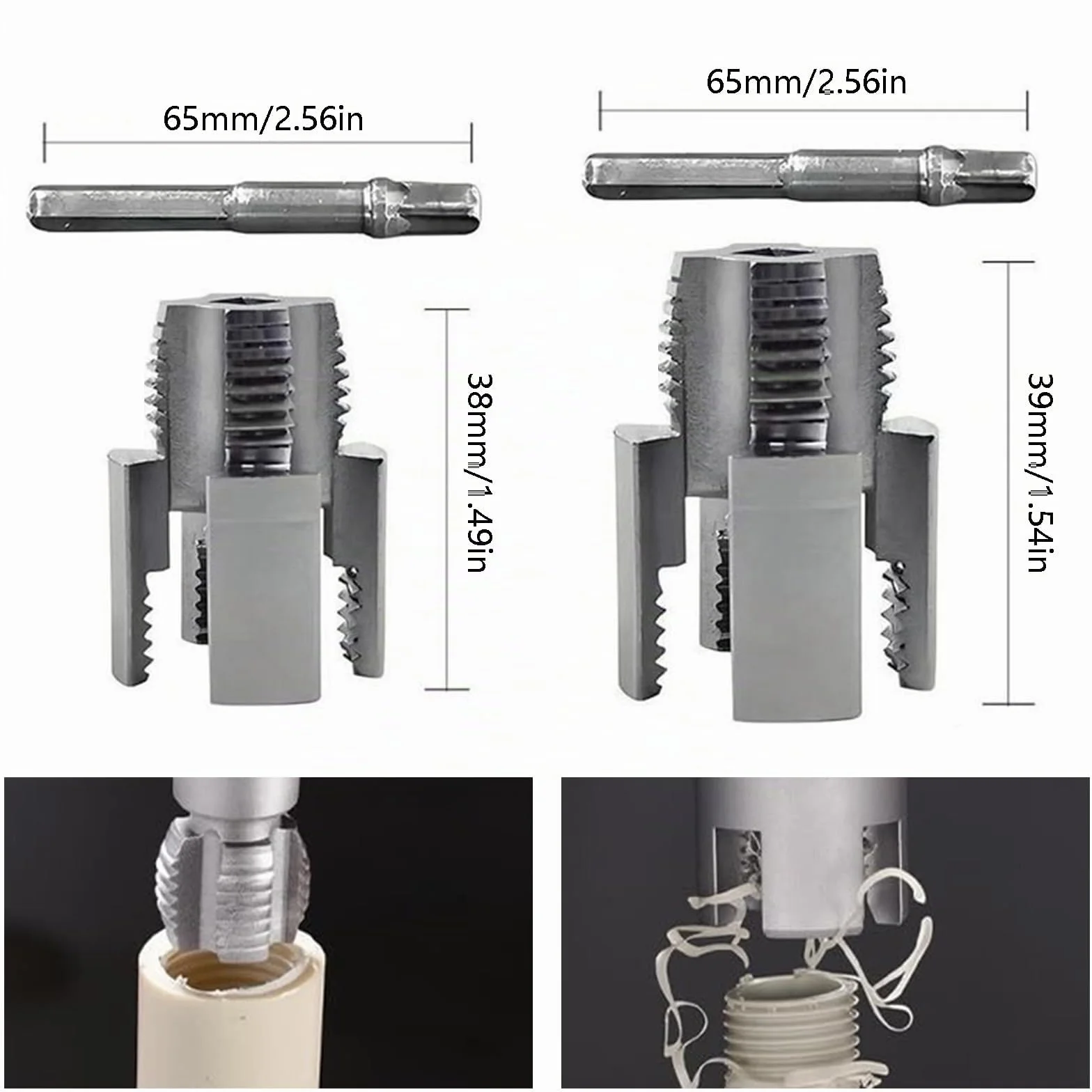 Filiera Per Filettatura 1/2" DN15 3/4" DN20 Maschi Kit Filettatura Maschio Femmina Per Tubi Idraulici