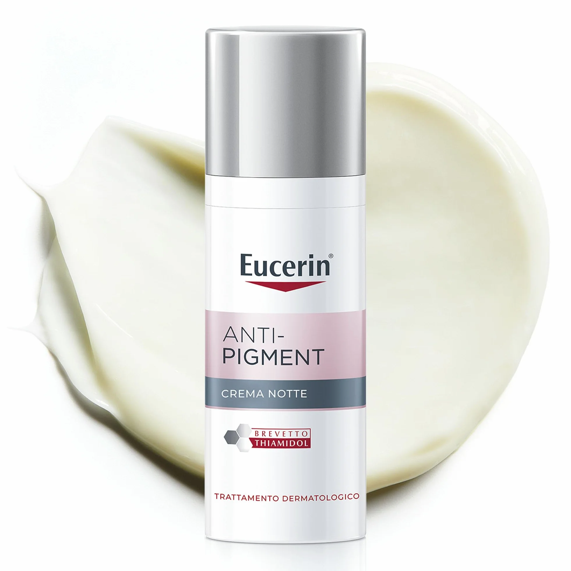 Eucerin Anti-Pigment Crema Viso Notte 50 ml, Crema antimacchie viso per una pelle rigenerata durante il sonno, Formula arricchita con Thiamidol e Dexpantenolo per tutti i tipi di pelle