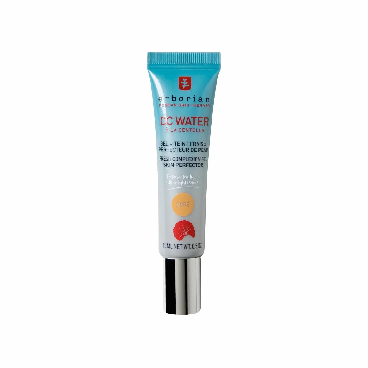 Erborian - Crema Colorata CC Water alla Centella Asiatica - Trattamento Viso Perfezionatore con Acido Ialuronico - Texture Gel Ultra Leggera e Fresca