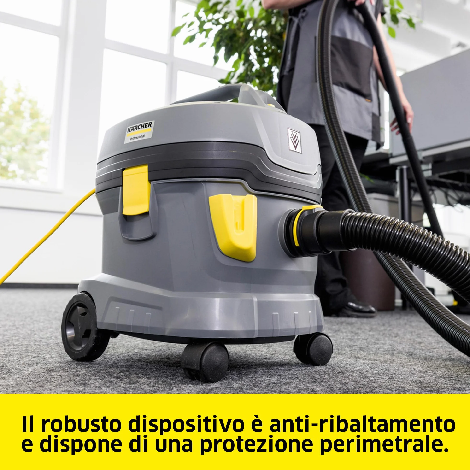KÄRCHER aspirapolvere professionale T 11/1 Classic, 11 l, 850 W, 61 dB(A), 3,9 kg, 7,5 m, cestello filtro permanente