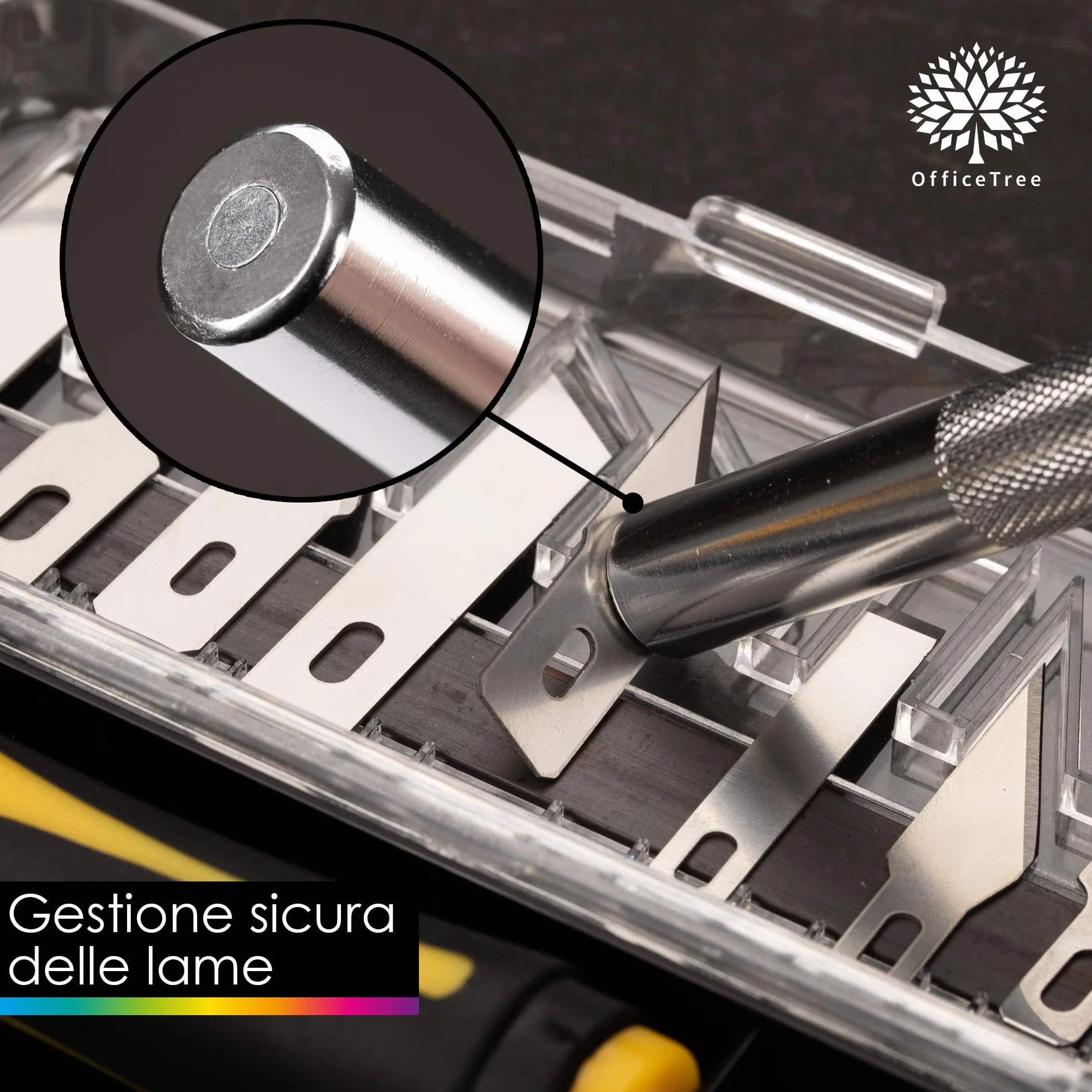 OfficeTree Bisturi Modellismo 16 Pezzi Cutter di Precisione con 3 Bisturi e 13 Lame Taglierino per Carta