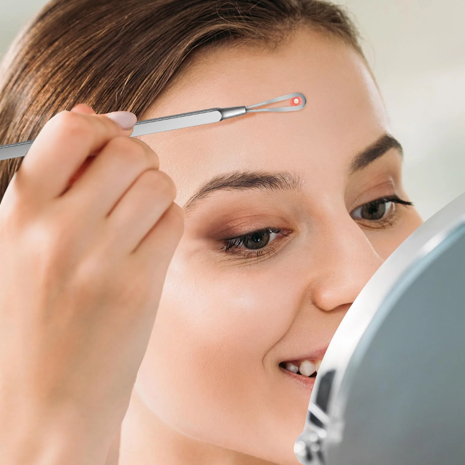 AiQlnu 10 pezzi Rimozione Punti Neri Kit,Diverse Togli Schiaccia Brufoli, Strumento per la Spremitura dei Brufoli in Acciaio Inossidabile per Imperfezioni del viso, Adatto per Donne e Uomini