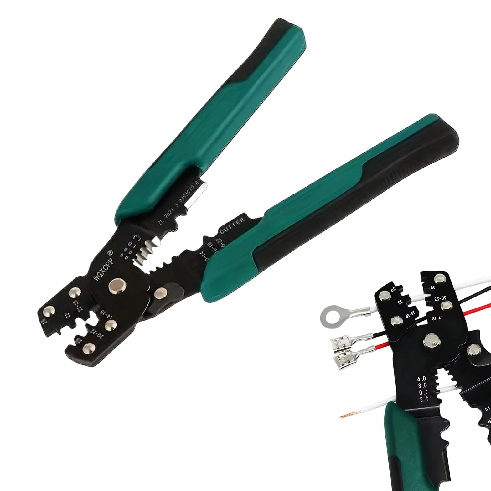 Pinza Crimpatrice per Connettori Elettrici, Attrezzo Crimpare Capicorda, Strumento Manutenzione Elettricista