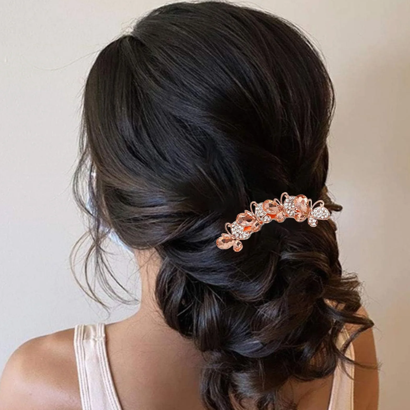 3 Pezzi Strass Pettine Cristallo - Farfalle e Fiori per Capelli da Sposa - Accessorio con Strass per Donne e Ragazze