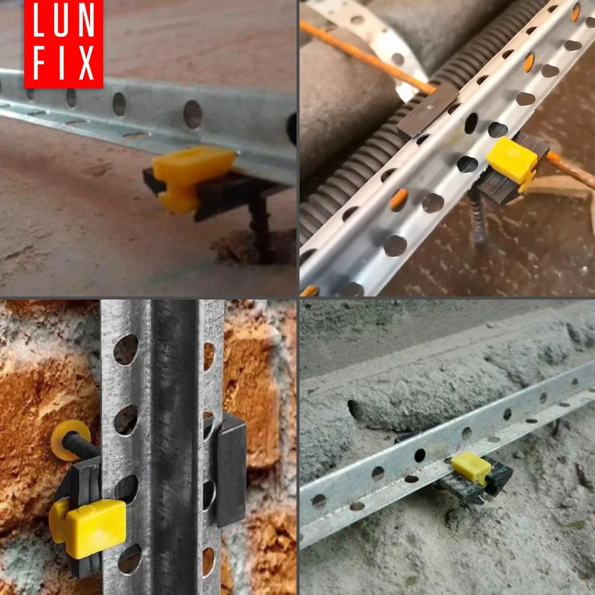 Clip di fissaggio per profilo ad intonaco rapido 23 mm set da 100 pezzi plastica zincata