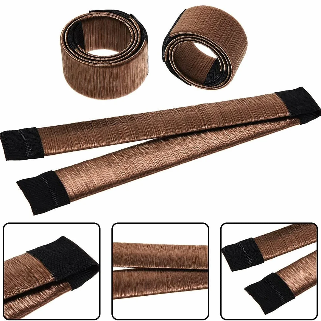 Chignon Facile Per Capelli,2 PCS French Twist Accessori Capelli Ciambelle Chignon Magic Bun Maker per Ragazza Donne (2 Colori)