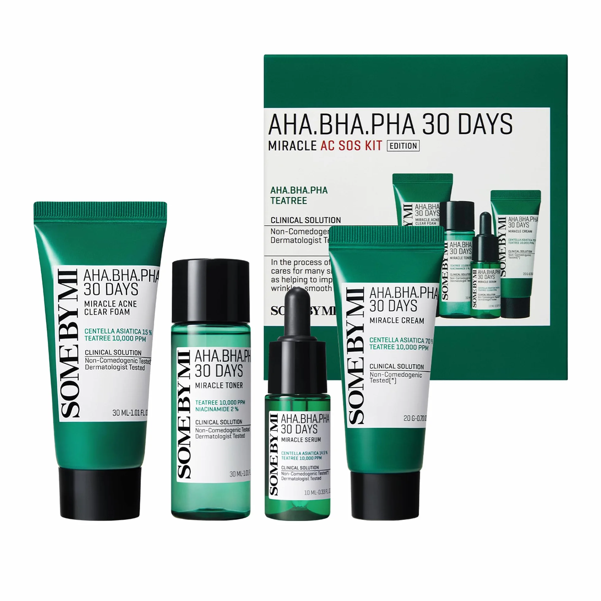 Some By Mi prodotto beauty Aha Bha Pha 30 Days Miracle Ac Sos Kit 4St (30Ml, 30 ml