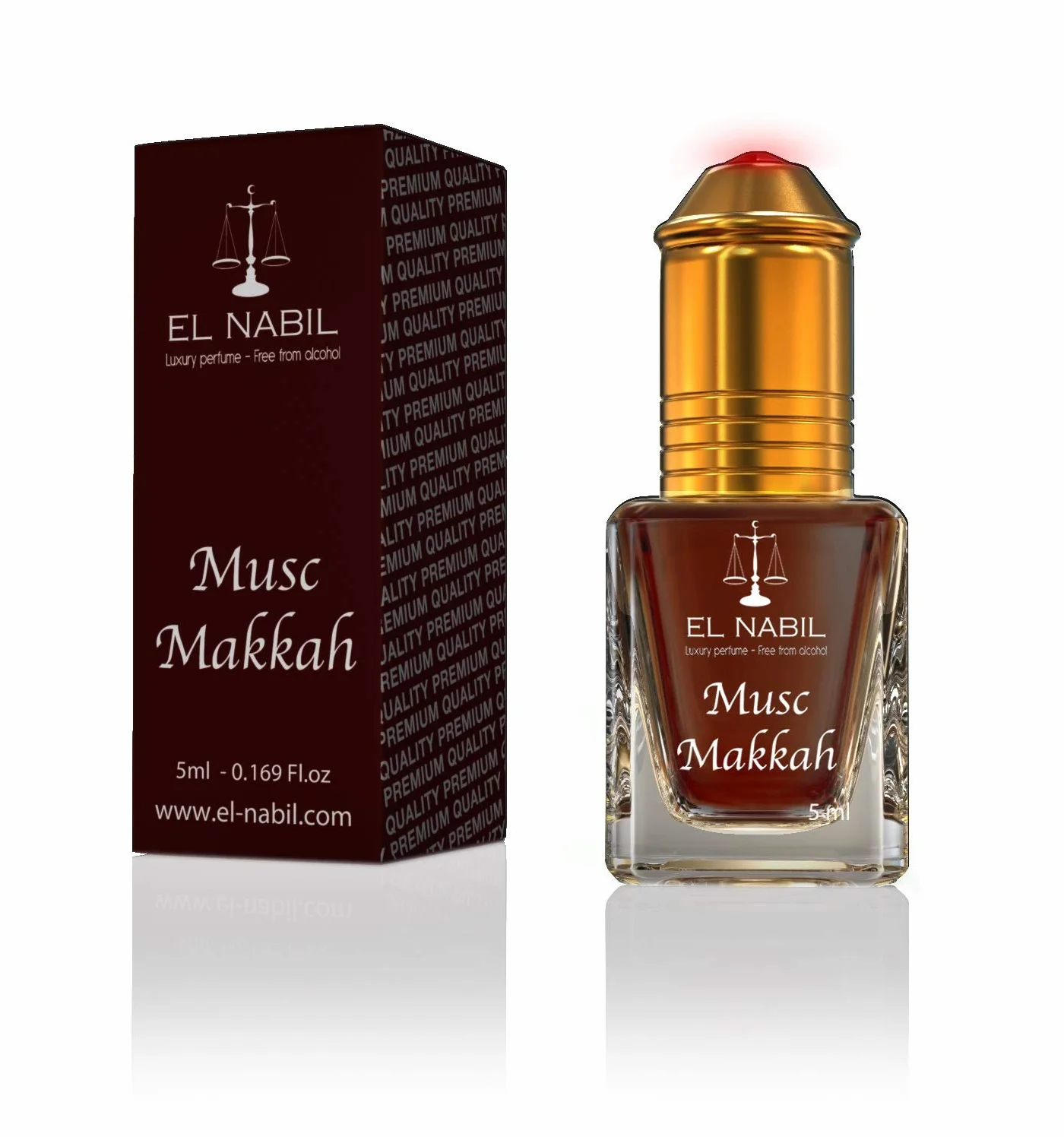 Profumo Musc Makkah El Nabil Misk Muschio per Uomo e Donna, Olio Profumato 5 ml