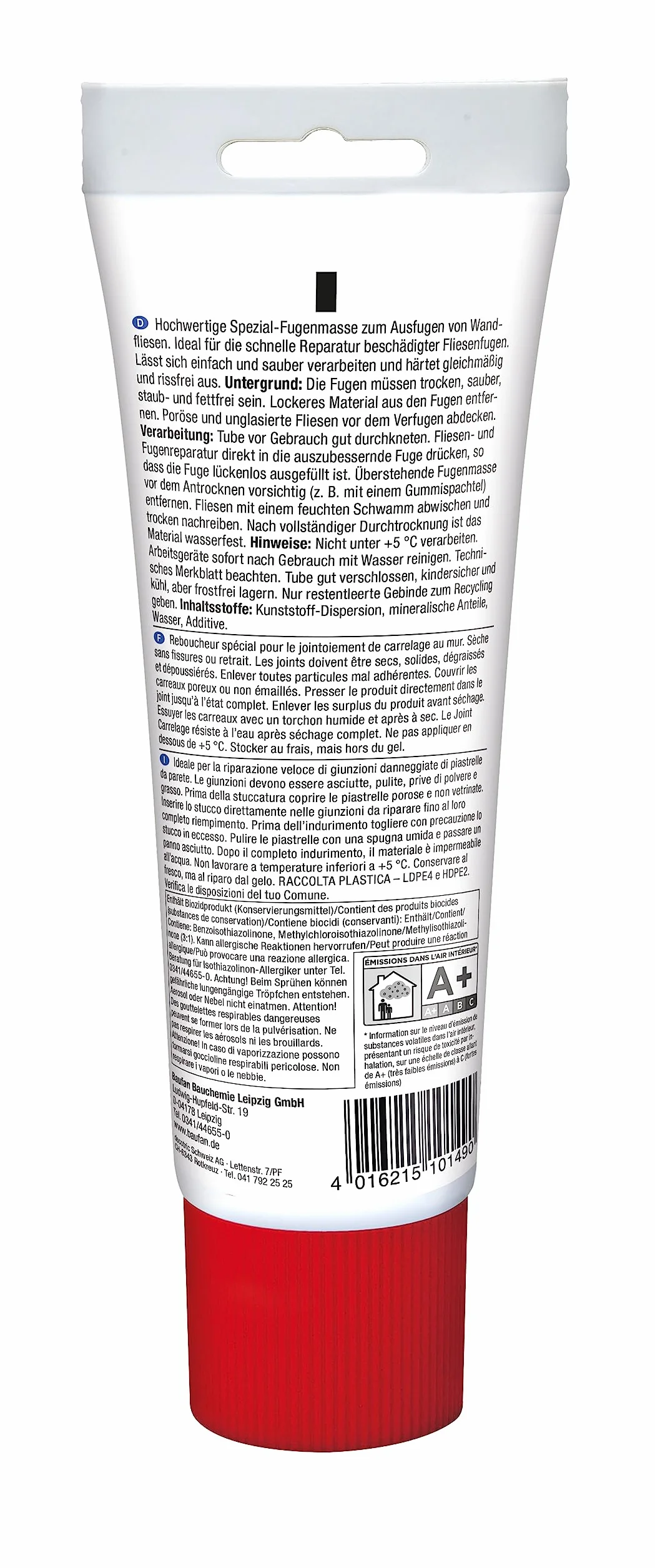 Baufan stucco impermeabile per piastrelle e fughe, bianco, 350 g, malta per fughe