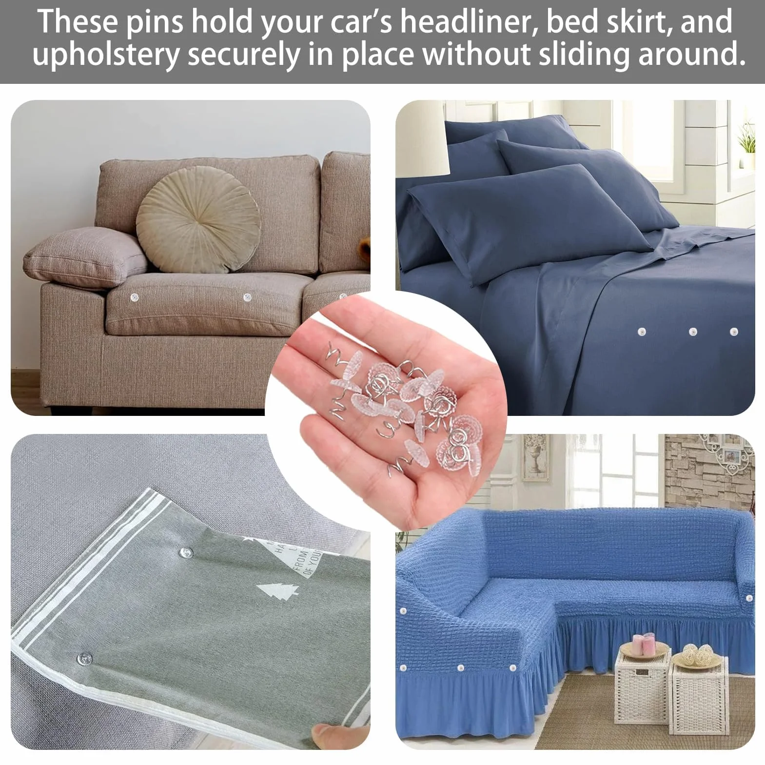 Perni A Torsione Trasparenti 100PCS Twist Pins per Tappezzeria Divano Riparazione