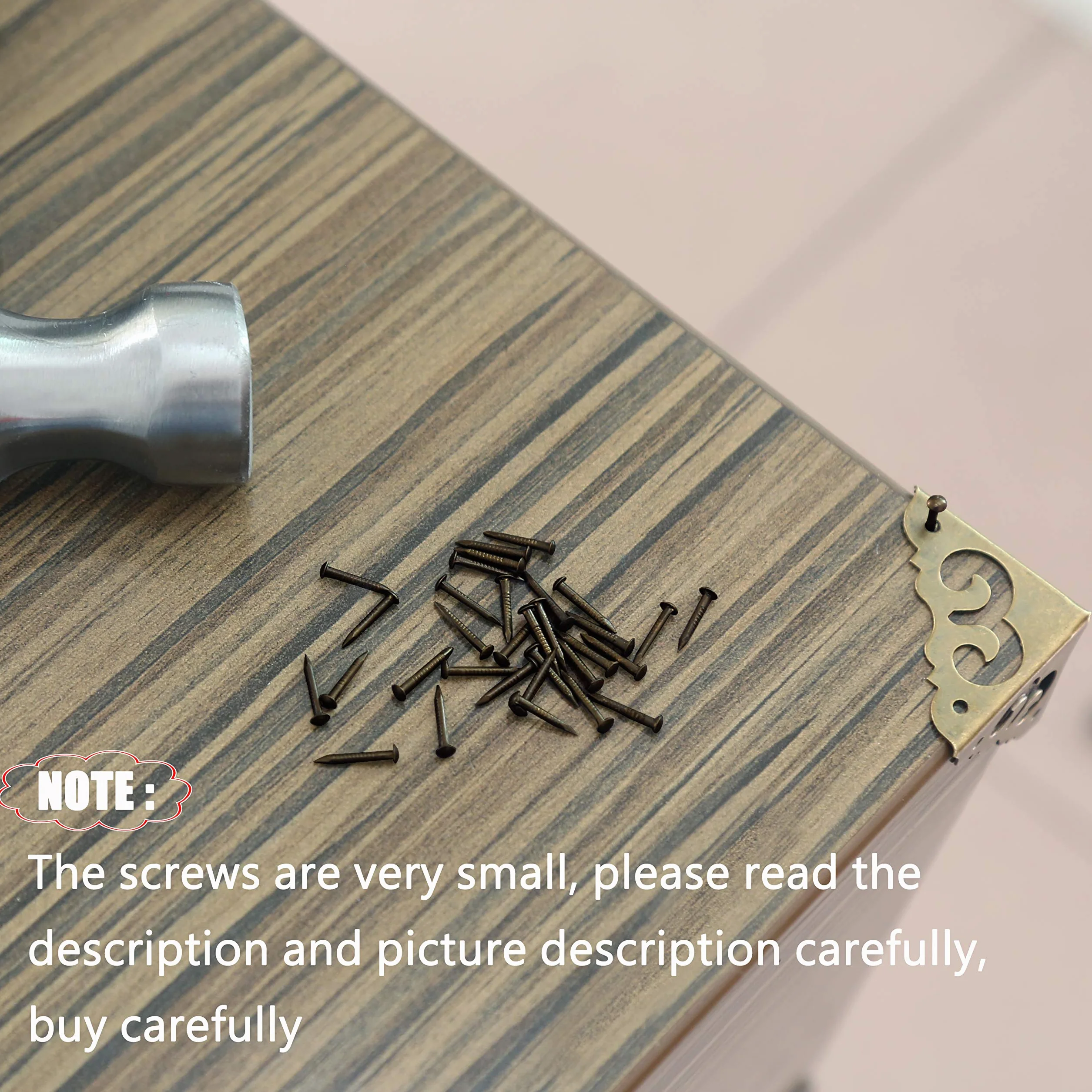 500PCS Testa Rotonda Piccolo Chiodi di Legno Accessori Hardware di Fissaggio Fatti a Mano Scatole Decorative Fai da te 10mm Bronzo