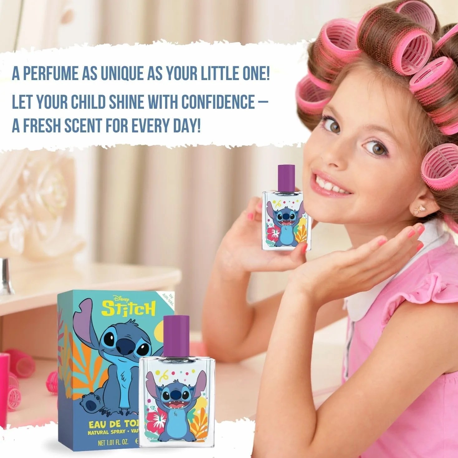 Disney Lilo & Stitch Angel – Eau de Toilette per Bambini 30ml – Profumo Dolce e Fruttato – Regalo per Ragazza o Ragazzo – Flacone Illustrato – Perfetto per Compleanno, Natale
