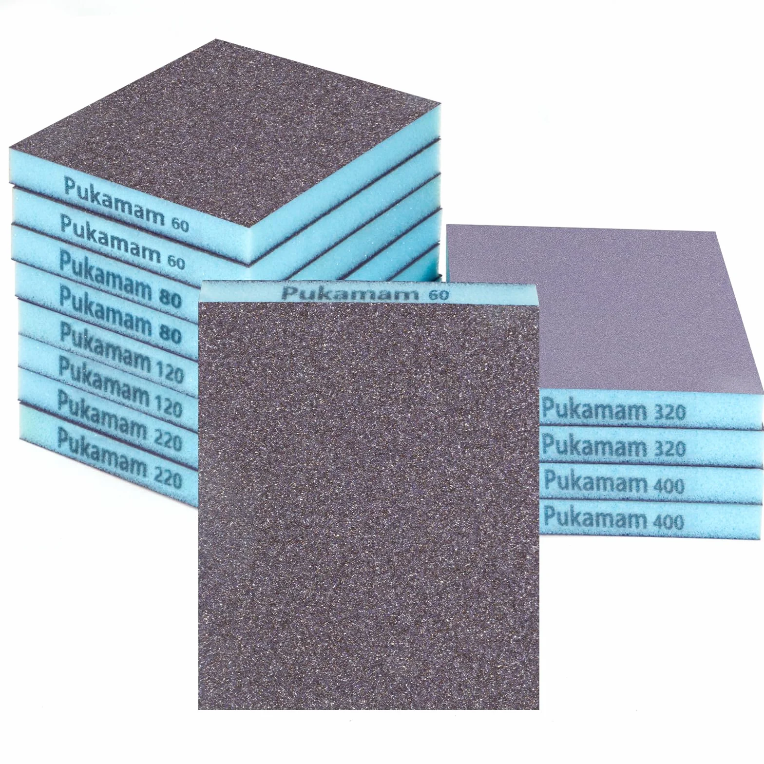 Spugne Abrasive Grana 60/80/120/220/320/400 Carta Vetrata Fine a Grossa per Muro Legno Carrozzeria Ferro Plastica