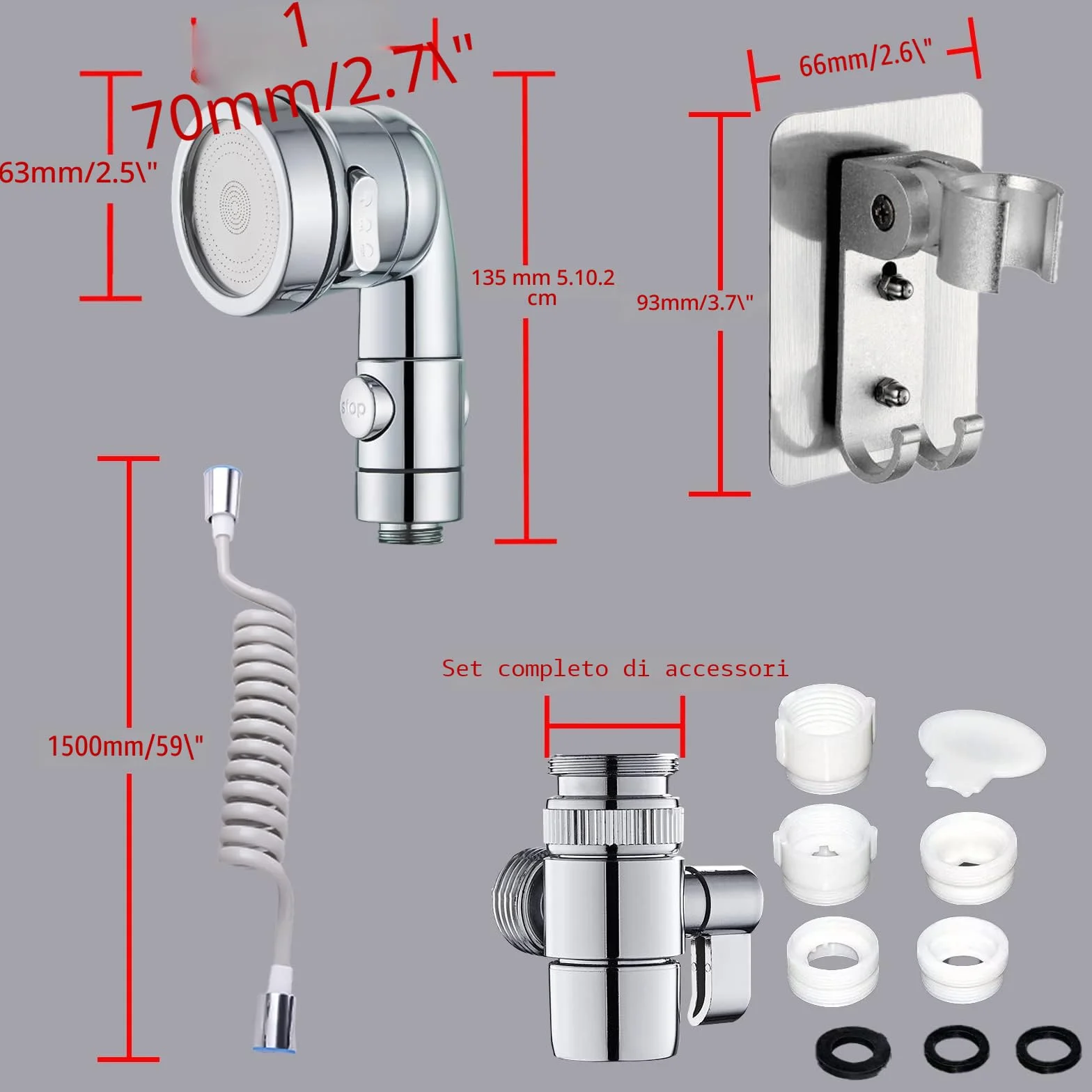 Doccetta per lavandino STOAT® doccino per bidet rubinetto bagno